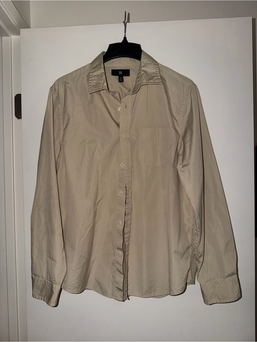 Banana Republic Light Khaki Button-Up Dress Shirt